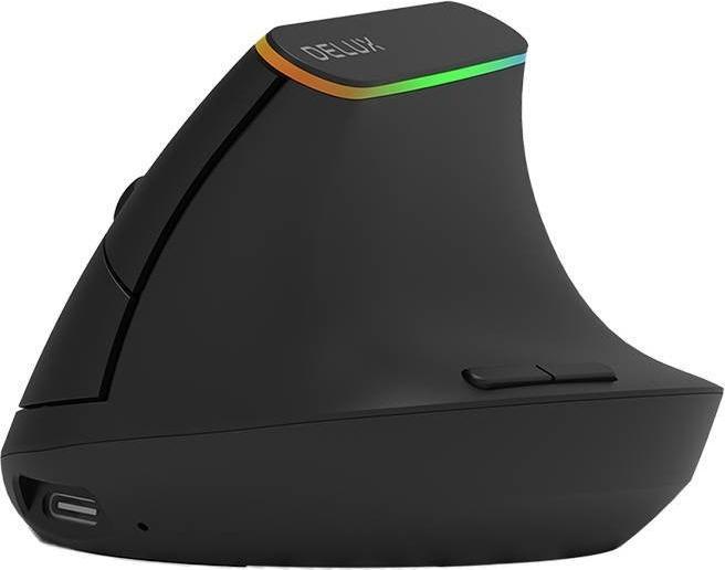 Actual product image Delux Wireless Vertical Mouse M618DB BT4.0 + 2.4Ghz 4000DPI RGB (Wireless)