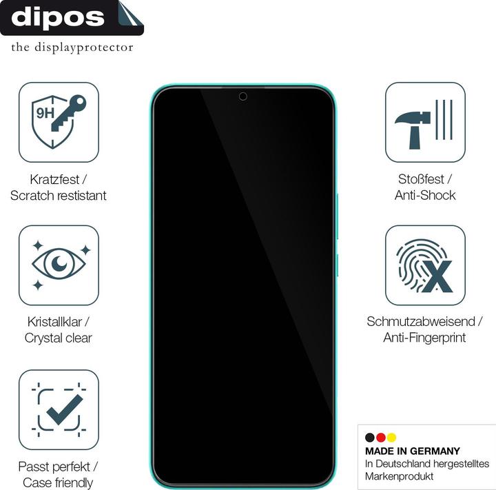 Actual product image Dipos Anti-Shock Screen Protector Clear (1 Piece, Wiko T10)
