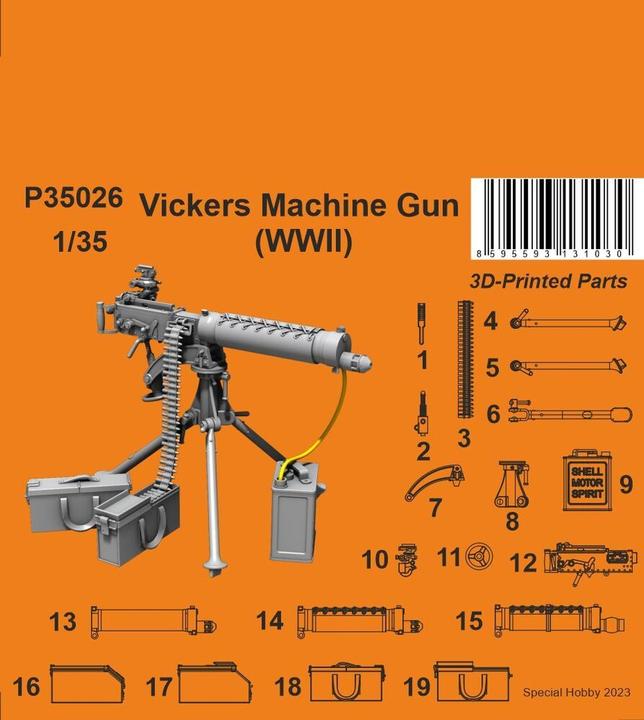 Image du produit CMK Vickers Machine Gun (WWII variant) 1/35