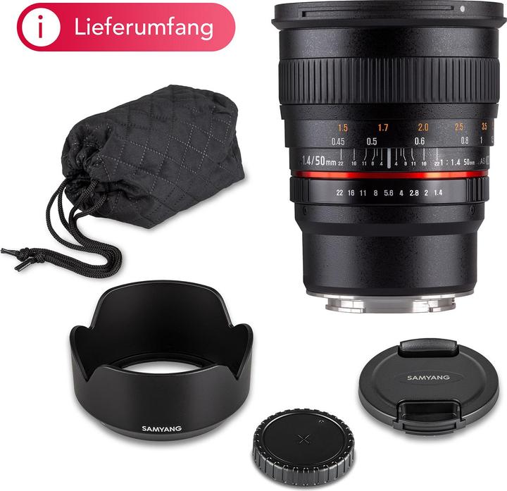 Actual product image Samyang 50mm F1.4 Fuji X (Fujifilm X, APS-C / DX)