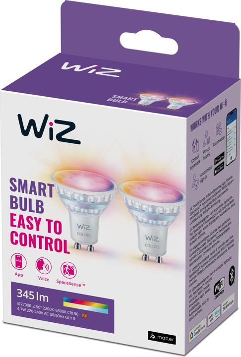 Actual product image WiZ Tunable White & Colour (GU10, 4.70 W, 345 lm, 2 x, F)