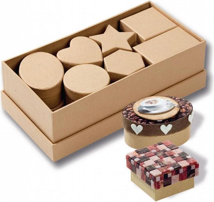 Actual product image Folia Cardboard box set 15 pieces nature
