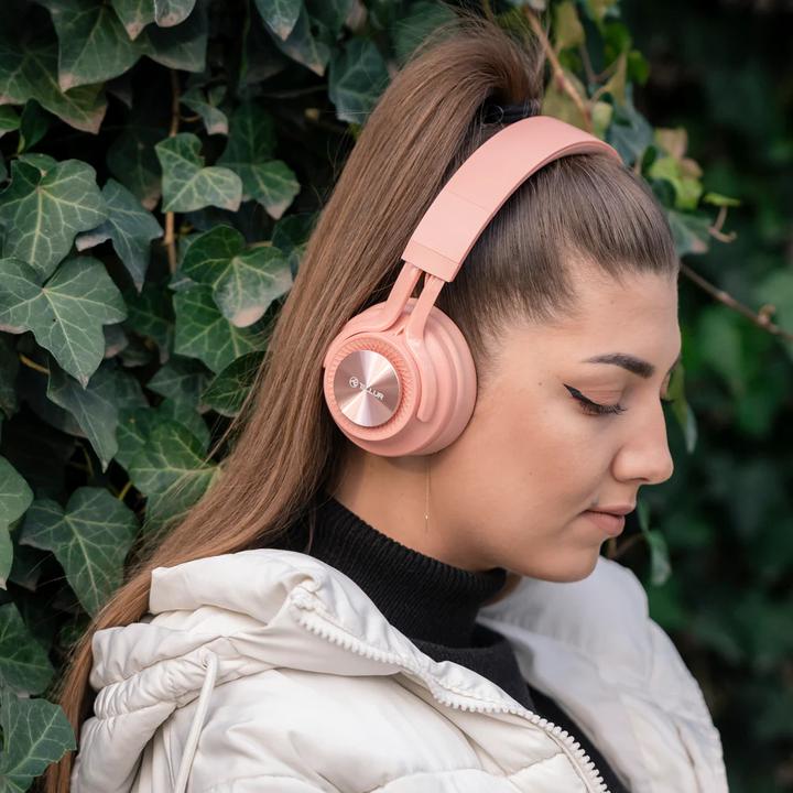 Productafbeelding Tellur Voel Bluetooth Over-Ear Koptelefoon Roze (ANC, 15 h, Draadloze)