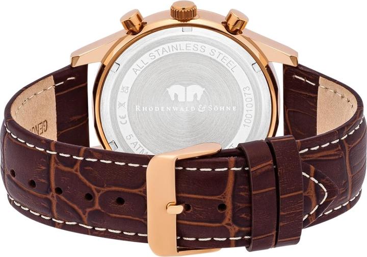 Image du produit Hommes Chronographe Goodwill en cuir véritable brun foncé - 4410 (Chronographe, 45 mm)