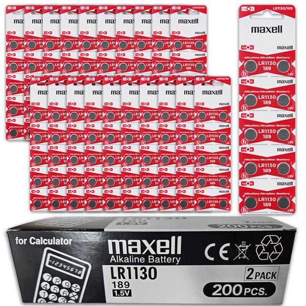 Actual product image Maxell LR1130 (LR54) (200 pcs., AG10, 45 mAh)