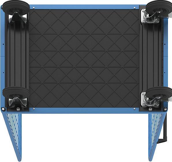 Produktbild eurokraft pro Etagenwagen, Drahtgitter dreiseitig (500 kg)