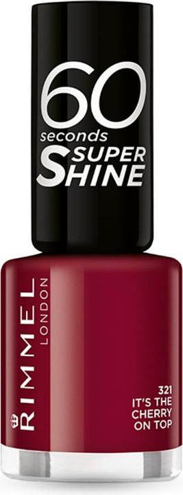 Actual product image Rimmel London Rimmel - 60 Seconds Super Shine - Nail polish 8 ml 321 Pink Fields (321 Pink Fields, Colour paint)