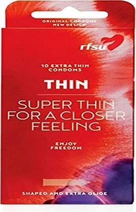Actual product image rfsu Thin" (Super thin for a closer feeling) 10 extra thin condoms for a special intensity of feeling. (10 pcs.)