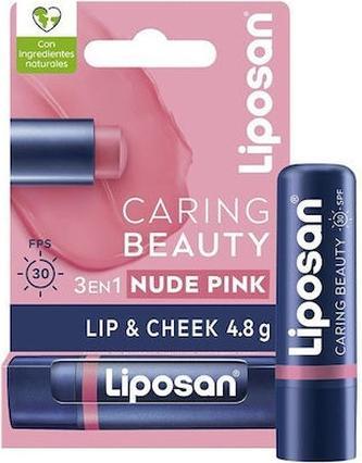 Liposan Caring Beauty Nude Pink Feuchtigkeitsspendender Lippenbalsam Spf30 48g