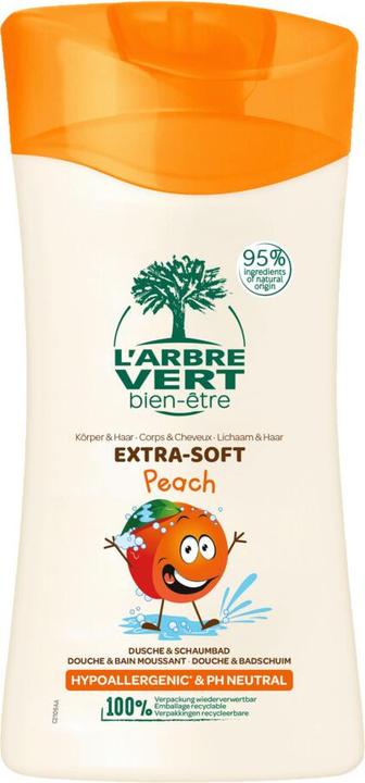 Image du produit L'arbre vert shampooing & douche éco pêche (250 ml)