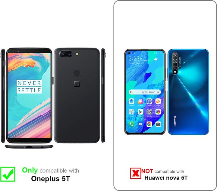 Actual product image Cadorabo Book Invisible Magnet Cover (OnePlus 5T)
