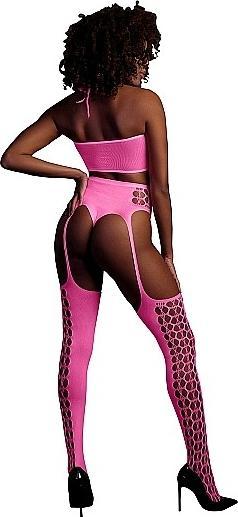 Immagine prodotto Ouch! Two Piece with Crop Top and Stockings - Pink - XS/XL (Taglia unica)