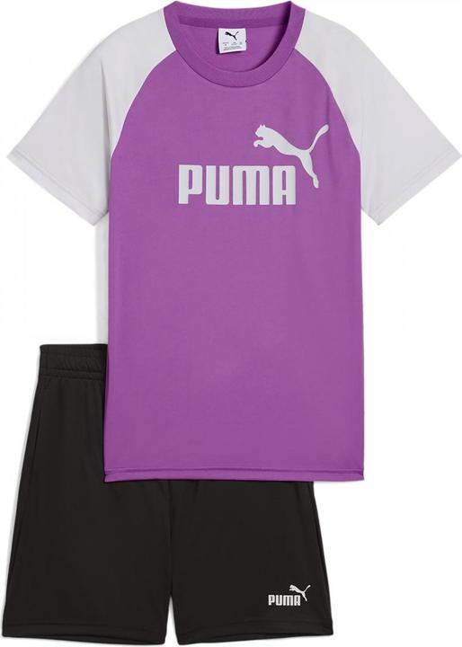 Actual product image Puma ESS No.1 Logo Poly Tee and Shorts Set B (140)
