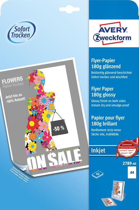 Produktbild Avery Flugblattpapier (180 g/m², 40 x, A4)