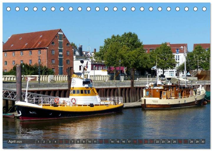 Produktbild Bremen Vegesack - Ein Stadtteil mit Flair (Tischkalender 2025 DIN A5 quer), Monatskalender (A5, Deutsch)