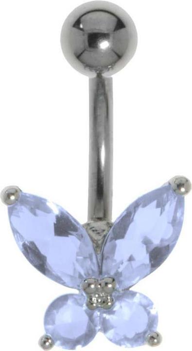 Bijouteria Bauchpiercing (Titan, Kristall, Messing rhodiniert)