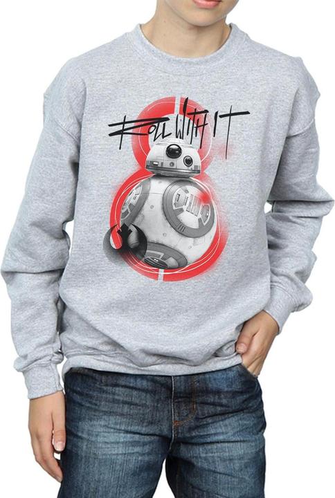 Actual product image Star Wars Boys The Last Jedi BB-8 Roll With It Sweatshirt (140, 146)