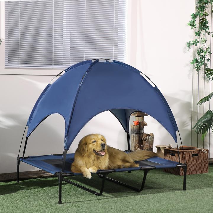 Actual product image Outsunny Outdoor dog lounger with roof, for very large dogs (Dog)