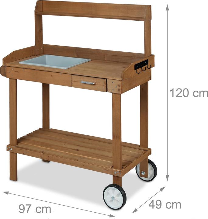 Actual product image Relaxdays Plant table, 3 Tiers