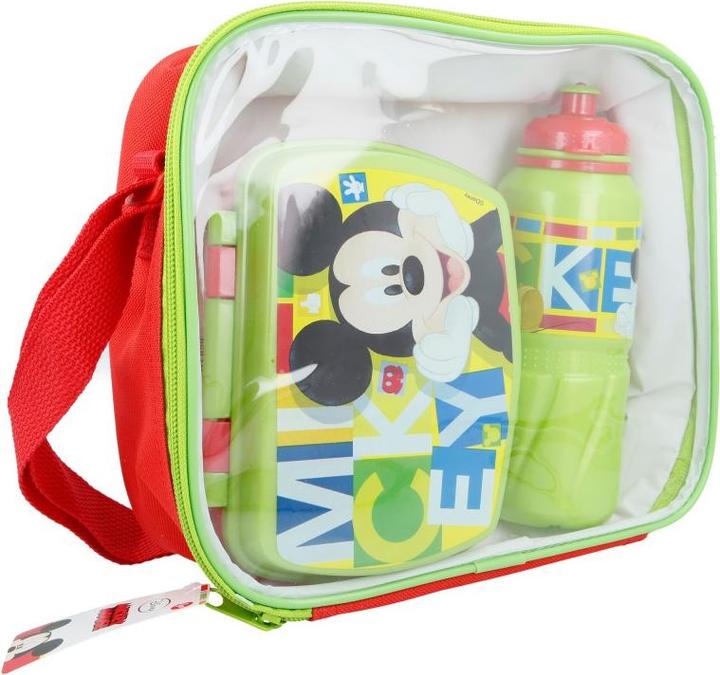 Actual product image Mickey Mouse Mickey Pelė Peliukas Mikis - Pusryčių maišelis + 530 ml vandens butelis pusryčių maišelyje