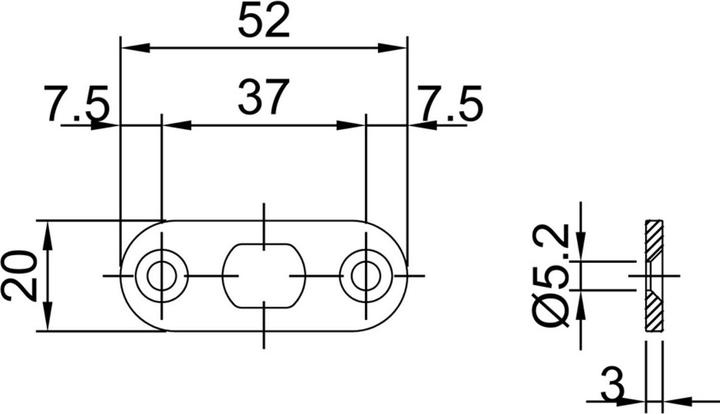 Actual product image MSL Flat strike plates 1729 (Striking plate)