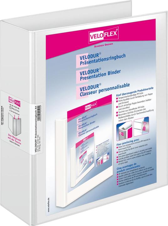 Produktbild Veloflex Präsentationsringbuch 4D-Mechanik VELODUR, A4, Karton PP (A4, 70 mm, 1 Stück)