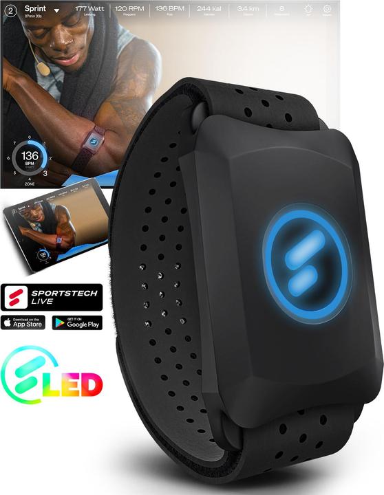Immagine prodotto Sportstech Cardiofrequenzimetro sPulse Cardiofrequenzimetro con braccialetto via Bluetooth e sensore LED |