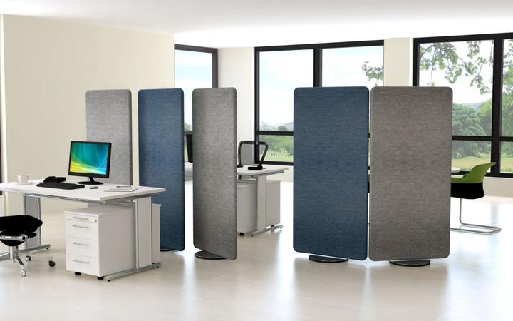 Produktbild Kerkmann Stellwand, drehbar, HxBxT 1700x800x400 mm, blau (80 x 170 cm)