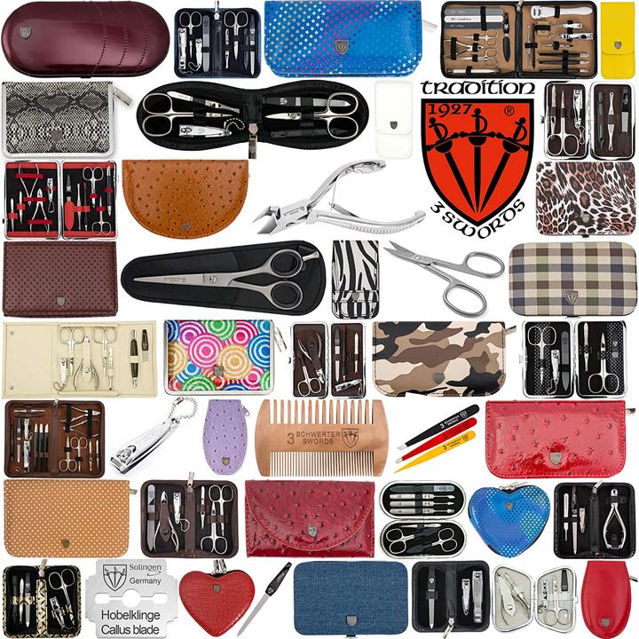Immagine prodotto Kellermann Set manicure Verona, 6 pezzi, marrone, vera pelle
