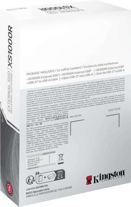 Produktbild Kingston XS1000 Red (2000 GB)