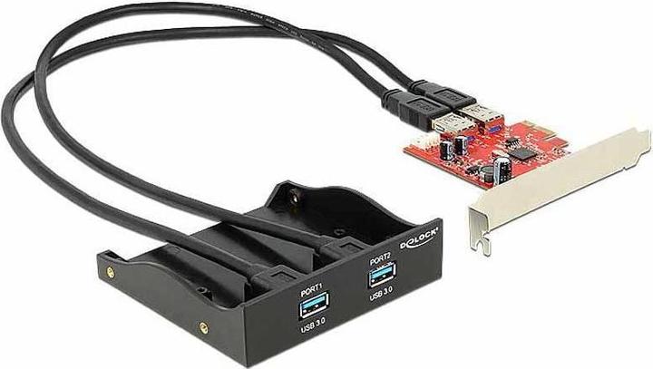 Produktbild Delock USB 3.0 Front Panel, 2-Port, inkl. PCI Express Card