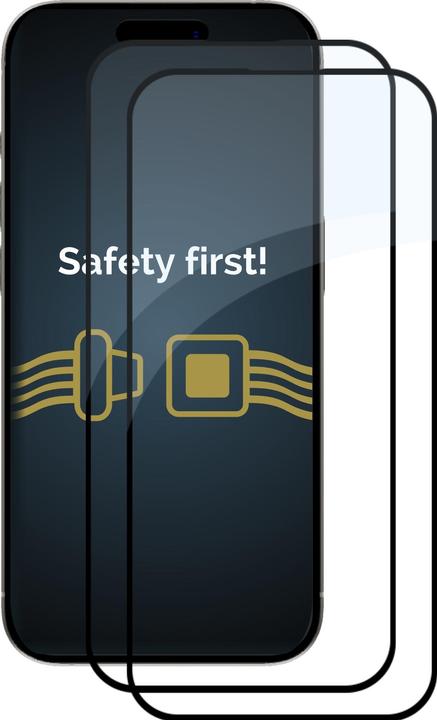 Produktbild Savvies Full-Screen Displayschutz Panzerglas Schutzglas (2 Stück, Apple iPhone 15 Plus)