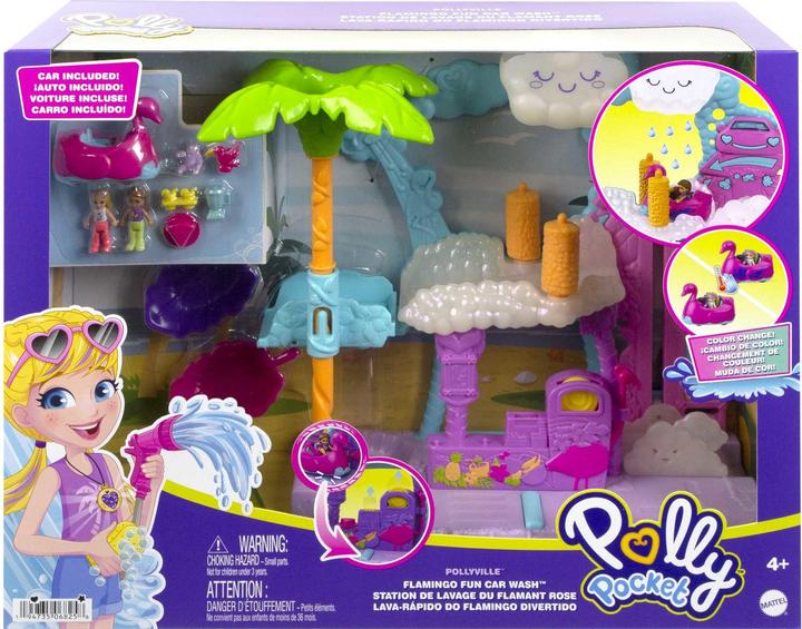 Produktbild Polly Pocket Pollyville Flamingo-Spass Autowaschanlage