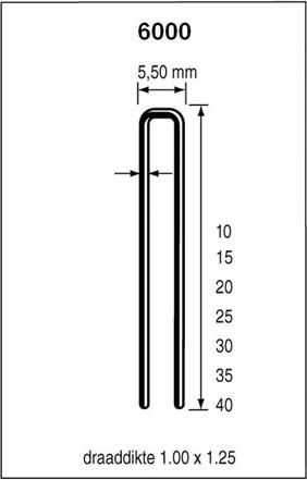 Produktbild Dutack 5028032 Heftklammern 6000 Serie 30mm Verzinkt 5000 Stk. (5000 x)