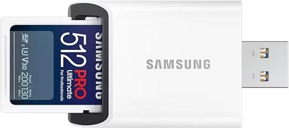 Image du produit Samsung PRO Ultimate avec lecteur de carte USB (512 Go, SDXC, U3, UHS-I)