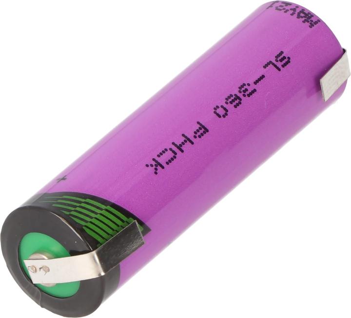 Actual product image Tadiran Battery LTC SL-360/T with solder tabs U-shape (1 pcs., AA, 2400 mAh)