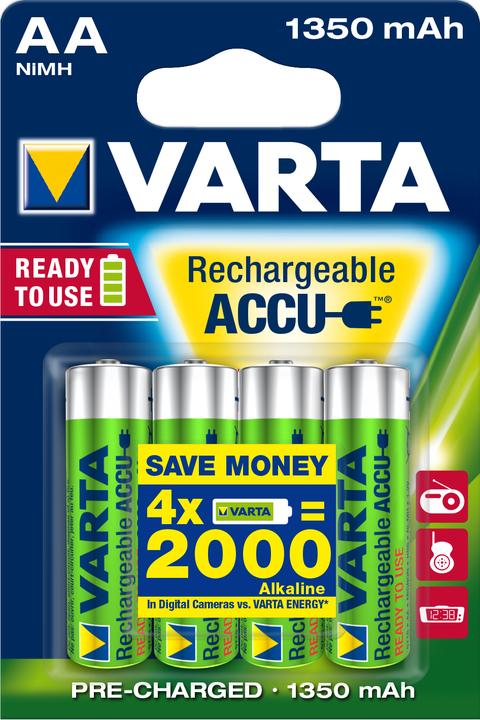 Varta Recharge de la batterie (4 pcs, AA, 1350 mAh)