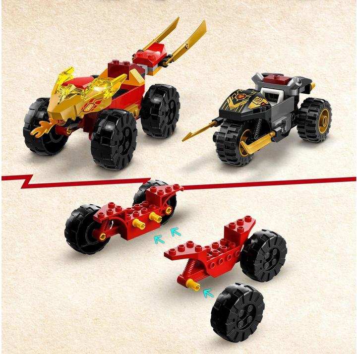 Produktbild LEGO Verfolgungsjagd mit Kais Flitzer und Ras' Motorrad (71789, LEGO Ninjago)