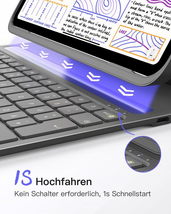 Actual product image Inateck Keyboard iPad 2007 gray (BK2007 gray) (DE, 3)