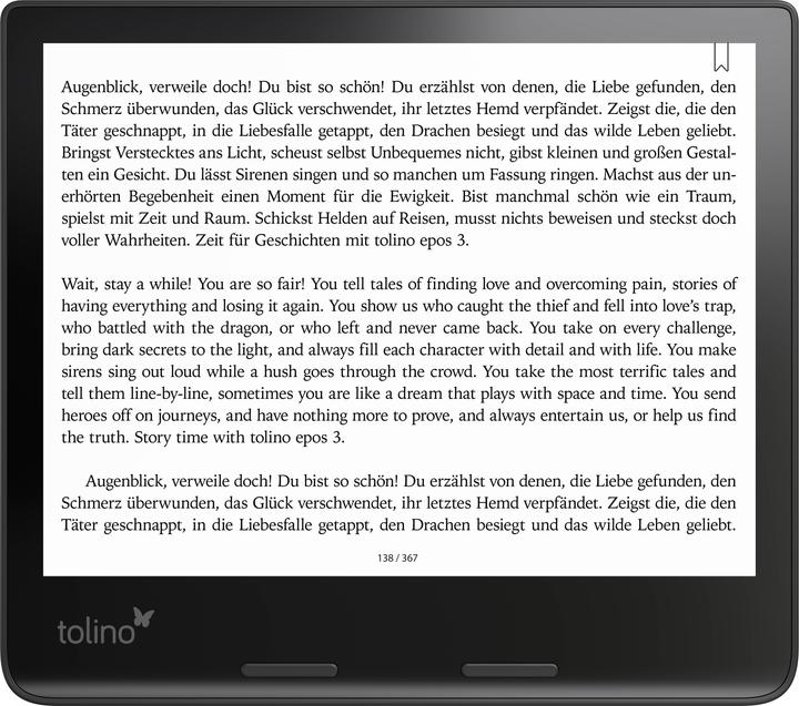 Productafbeelding tolino epos 3 (8", 32 GB, Zwart)