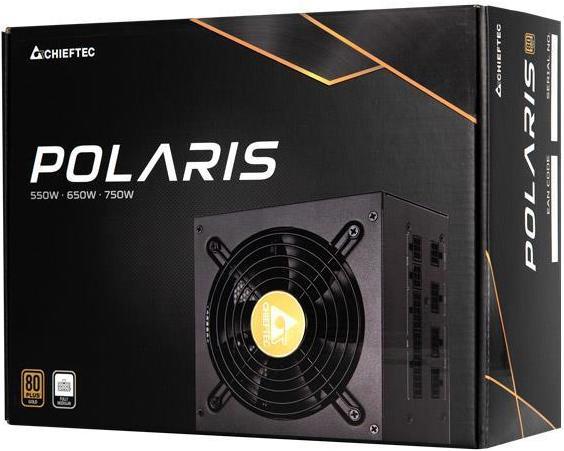 Immagine prodotto Polaris Alimentatore|CHIEFTEC|650 Watt|Efficienza 80 PLUS GOLD|PFC attivo|PPS-650FC (650 W)
