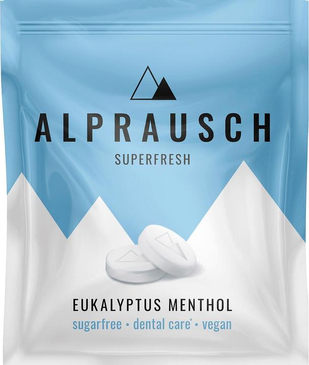 Actual product image Alprausch Pastilles Extra-Fresh Eucalyptus-Menthol without sugar Btl 22 g (1 pcs., 22 g)