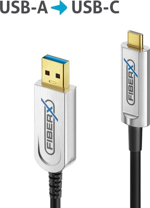 Produktbild Purelink FiberX Serie - USB 3.1 Glasfaser Kabel - USB-A USB-C - 25m (25 m, USB 3.2 Gen 1, USB 3.2 Gen 2)