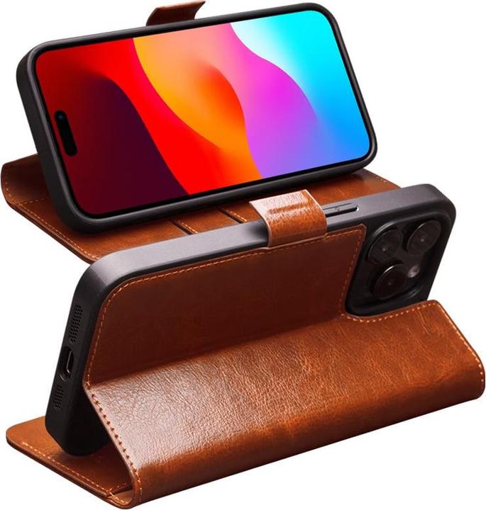 Immagine prodotto QiAlino Custodia flip con chiusura magnetica Marrone chiaro (Apple iPhone 14 Plus)