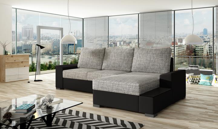 Actual product image ELTAP Negro (Corner sofa, 3-seater, Sofa bed)