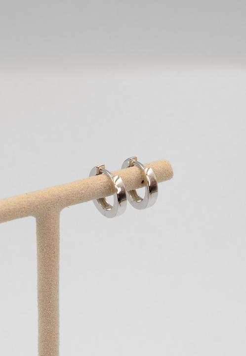 Actual product image Muau Creoles (750/18K white gold)