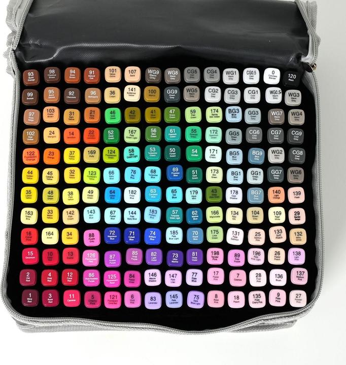 Image du produit Hermex Set de 168 feutres à double pointe Dual Marker Feutres double face Twin Marker (Multicolore, 6 mm, 168 x)