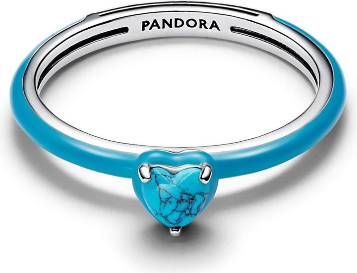 Produktbild Pandora ME Türkisfarbener Herz Stein Ring (46, 925 Silber)