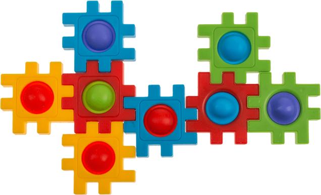 Actual product image Out of the blue Ootb - Fidget building blocks, approx. 4 cm, set of 12