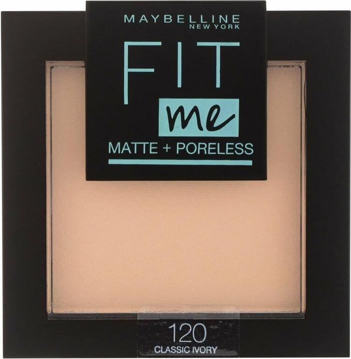 Maybelline New York Maybelline - Fit Me Matte Poreless Pressed Powder Face Matting Pudding In Compact 120 Classic Ivory (120 Classic Ivory)